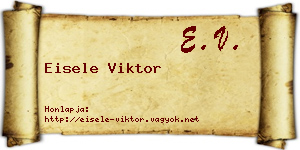 Eisele Viktor névjegykártya